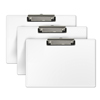 Clipboard Letter Side Landscape Plastic White 3 Pack